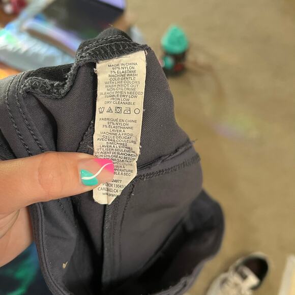 Prana Zion Halle Pants Black Hiking Stretch Outdoor Wear Dark Grey Sz 8 - Picture 9 of 9